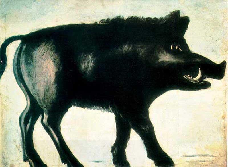 Niko Pirosmanashvili A Black Wild Boar oil painting picture